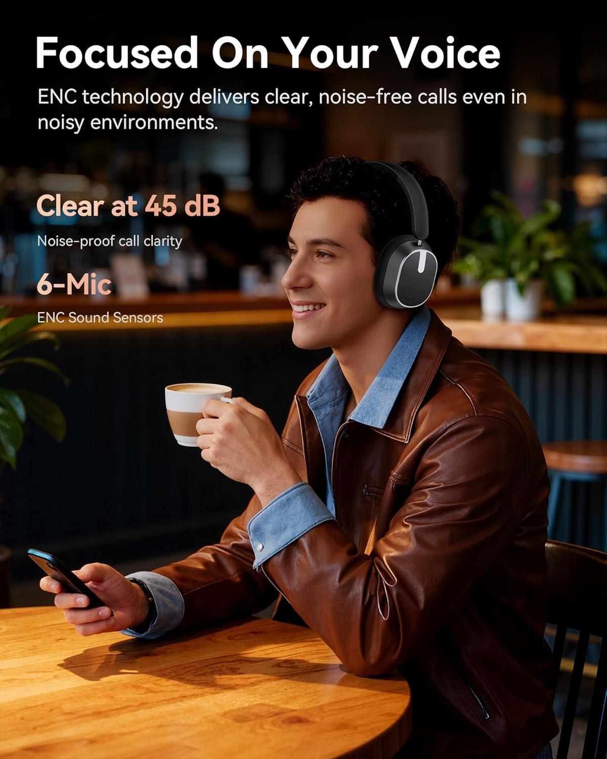 Gaihond by Drsaec 120H Playtime Bluetooth Over Ear Headphones