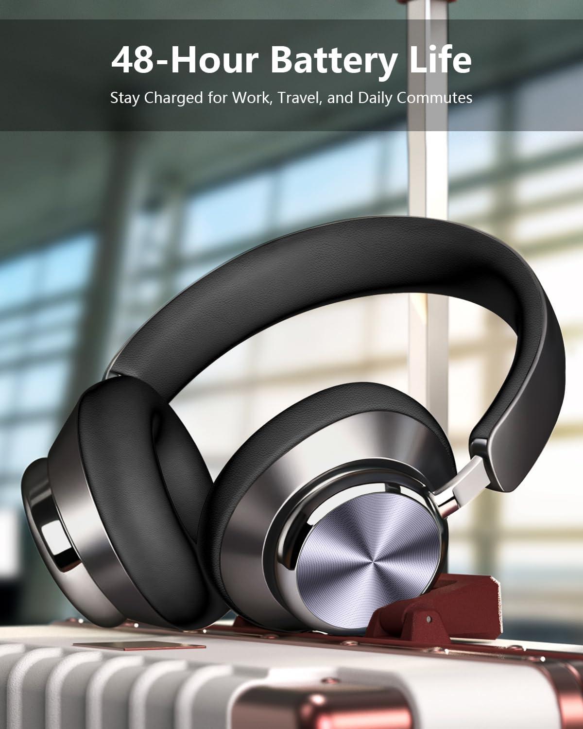 XQRTZL Bluetooth Wireless Over Ear Headphones with Active Noise Canceling