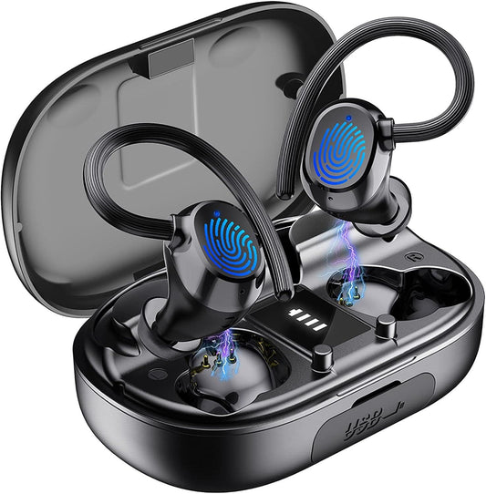 Bowost Bluetooth Earphones In-Ear, Wireless Sports Headphones with Microphone, IPX7 Waterproof, Earbuds Noise Cancelling
