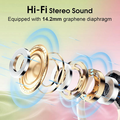 Bryltxe 2026 Bluetooth Pink Wireless Earbuds with Stereo Deep Bass