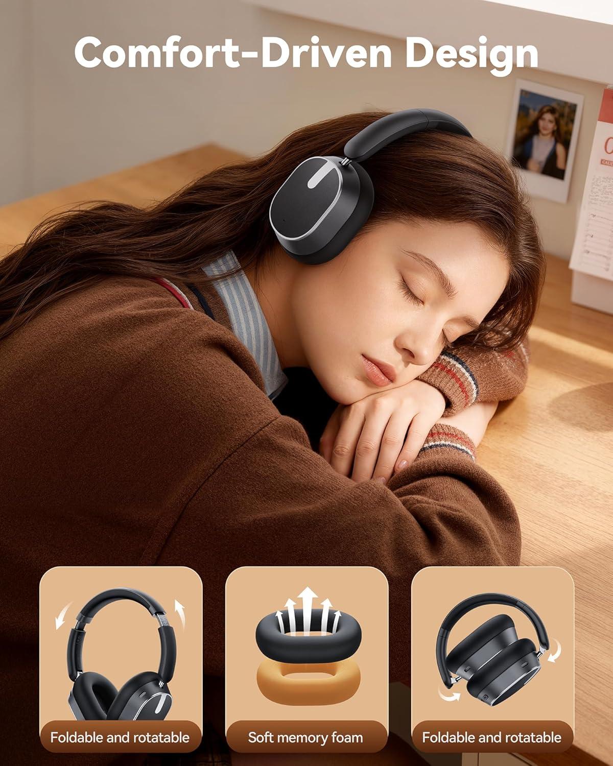 Gaihond by Drsaec 120H Playtime Bluetooth Over Ear Headphones