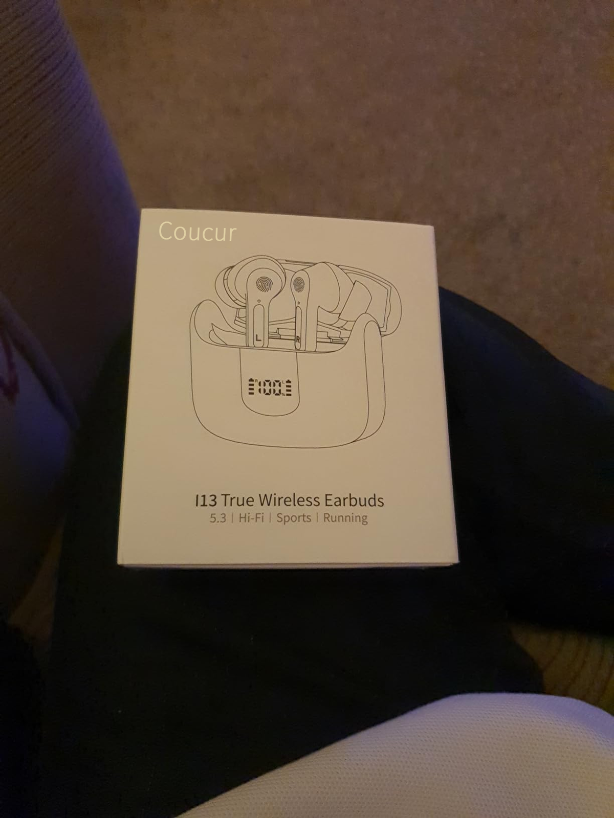 Coucur Wireless Bluetooth Earbuds with 50+Hrs Deep Bass Mini Earphones Package