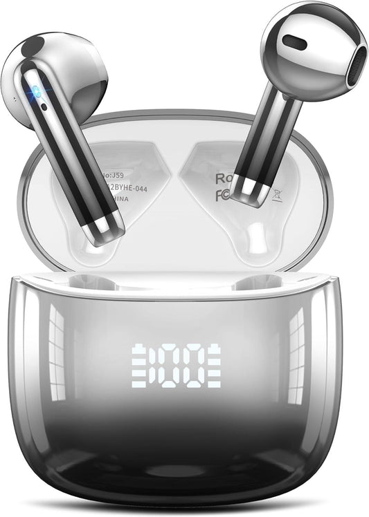 DOBOPO Wireless Earbuds Bluetooth 5.4 Headphones With 4 Mic Hifi Stereo Sound, Dual Led Display Touch Control, 40H Playtime Earphones Ip7 Waterproof