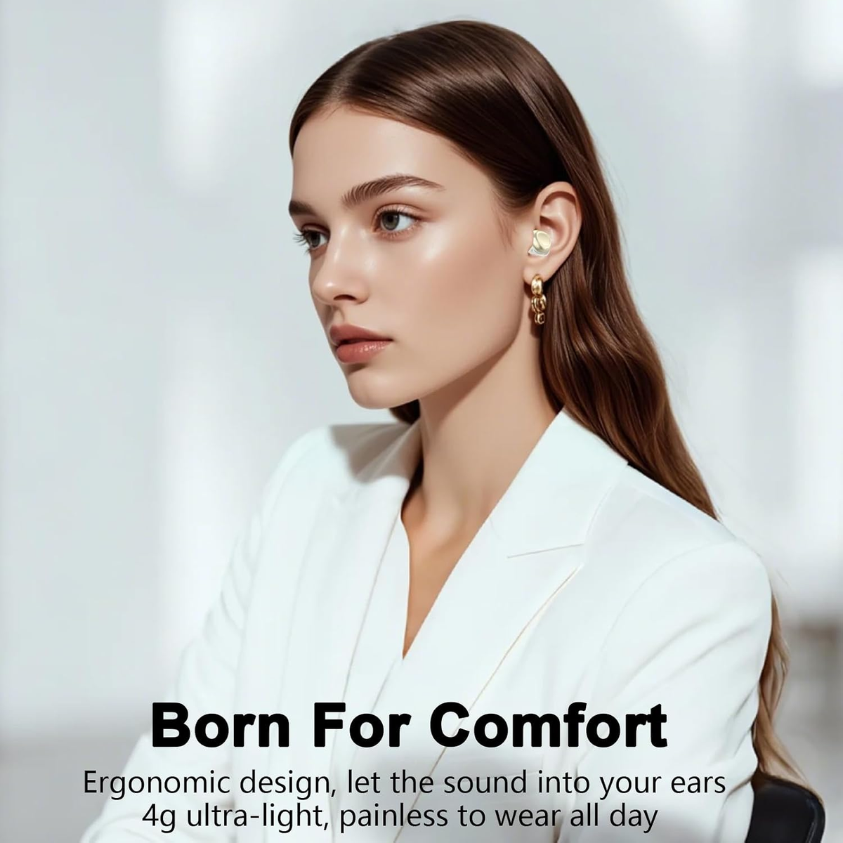 Doubc Bluetooth 5.4 Earphones, In Ear Wireless, Soft Sleep Earphones, Gentle Sound, Comfortable Wearing Without Feeling Pressure