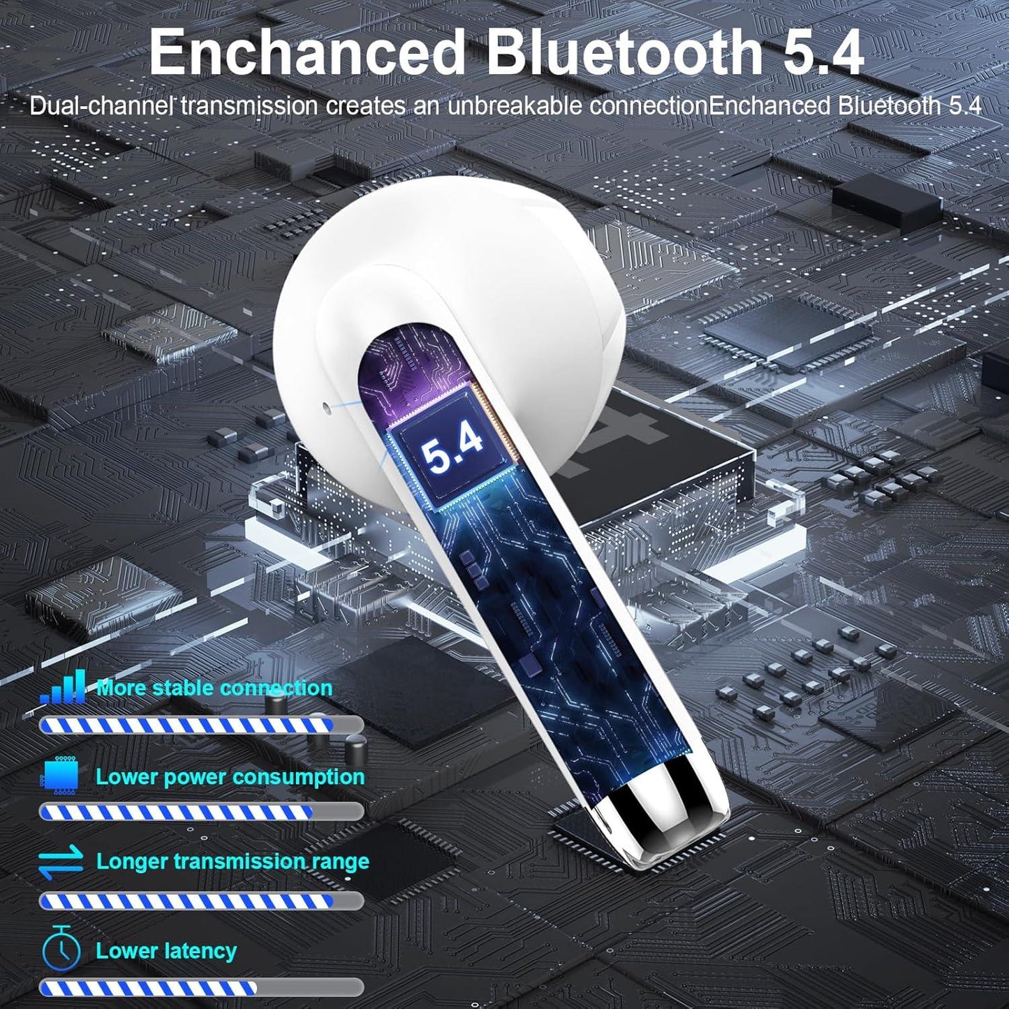 DreamMute Wireless Earbuds with ENC Noise Cancelling Mics