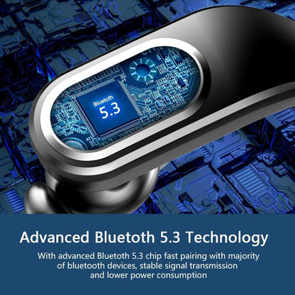 Geryst Bluetooth 5.3 Earphones with Mic, In Ear Wireless Headphones 56H Deep Bass IP7 Waterproof, LED Display/Touch Control