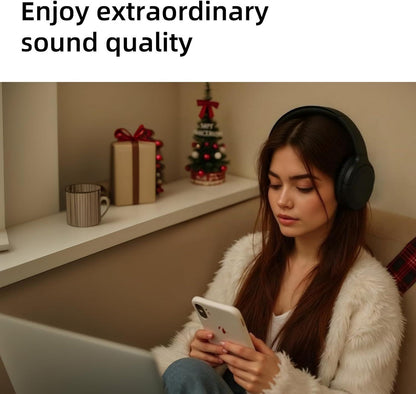 YCNWUK Active Noise Cancelling Wireless Bluetooth Over Ear Headphones