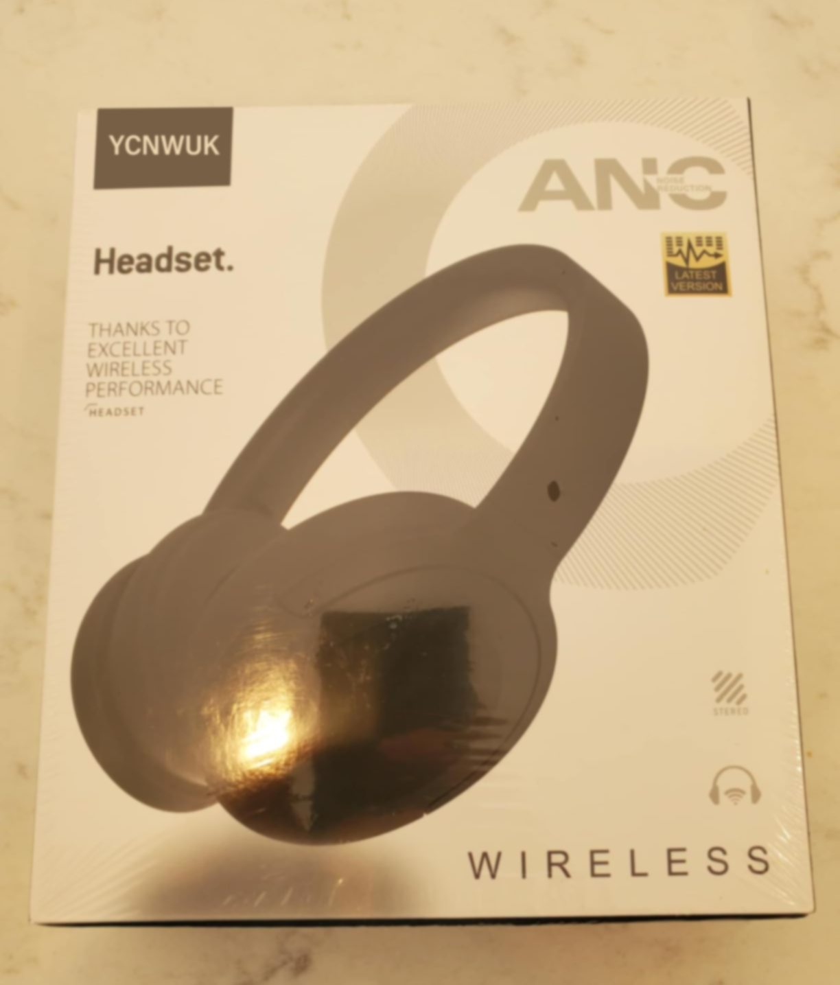 YCNWUK Active Noise Cancelling Wireless Bluetooth Over Ear Headphones