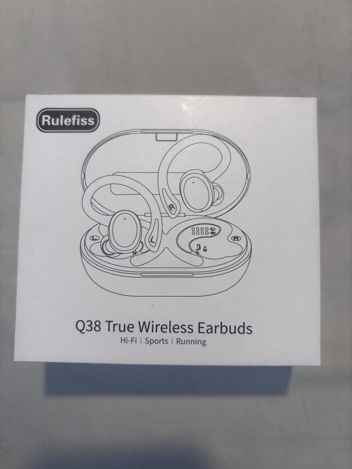 Rulefiss Wireless Earbuds Bluetooth Headphones Sport, 5.3 Immersive HiFi Stereo Over-Ear Buds, 48Hrs Earphones in Ear with Earhooks