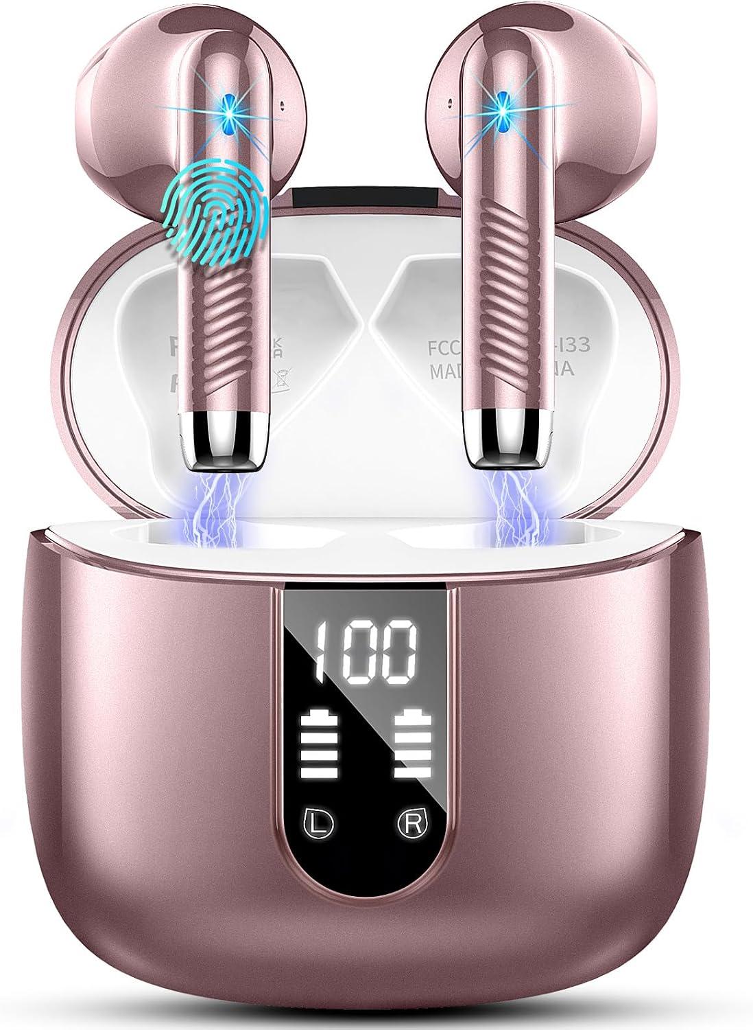 Soudorv 4 ENC Mic Rose Gold Wireless Earbuds
