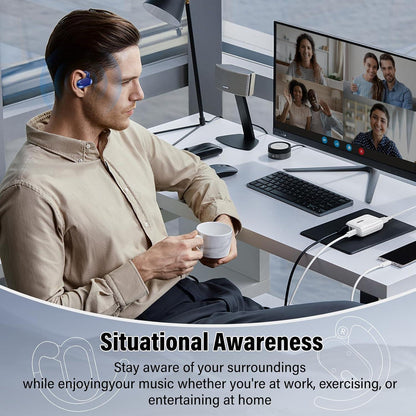 STECEi AI Headphones Simultaneous Translation, 4-in-1 Instant Translator Earphones with 164 Languages and 7 Modes