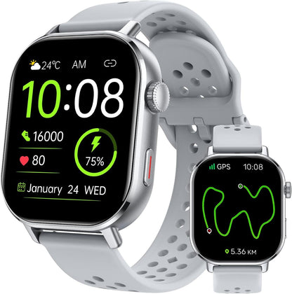uaue GPS 2.06 Inch AMOLED Military Smart Watch for Android iOS