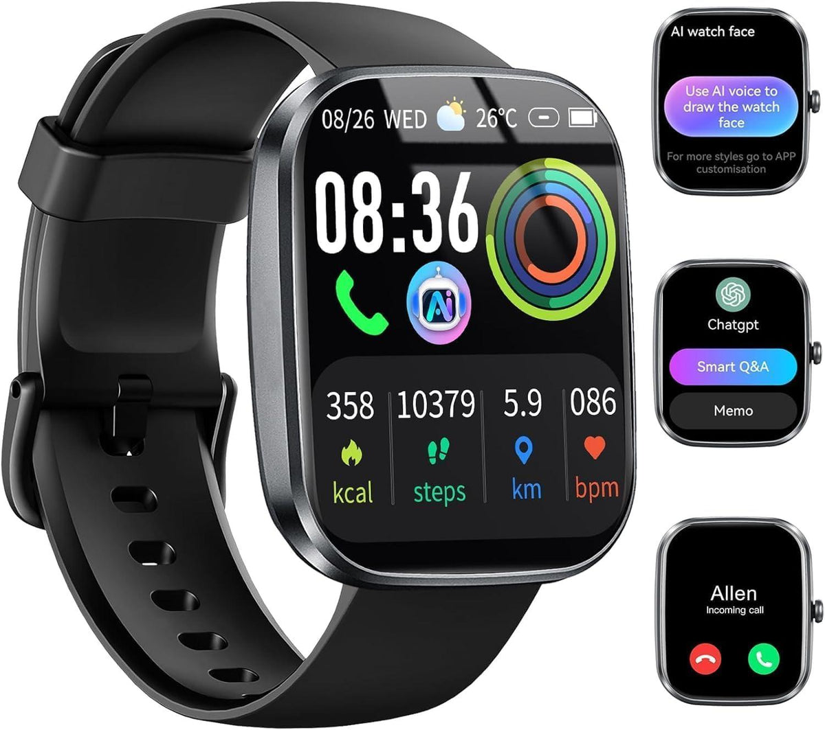 uaue Smart Watch with ChatGPT and 110+ Fitness Modes