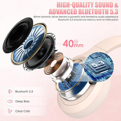 UCACYN 100H Active Noise Cancelling Over Ear Headphones