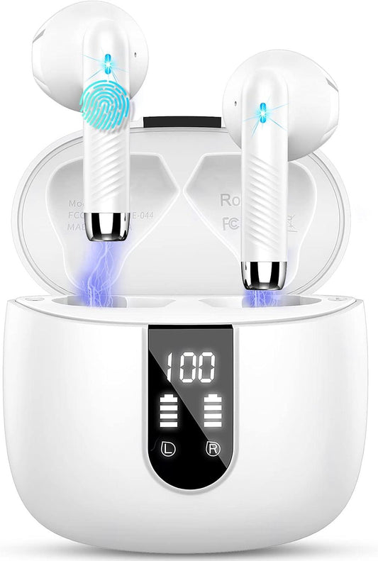 XUCELES Bluetooth Earphones in Ear Noise Cancelling Deep Bass, Bluetooth 5.4 Headphones NEW Wireless Headphones with 4 ENC Mic