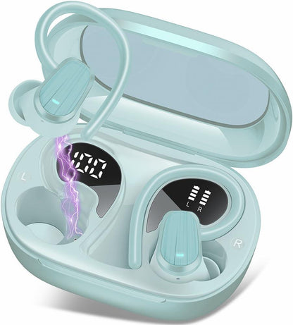 YCNWUK 50H Bluetooth 5.4 Light Green Wireless Earbuds